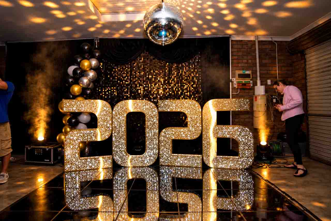 Guest enjoying an illuminated LED dance floor