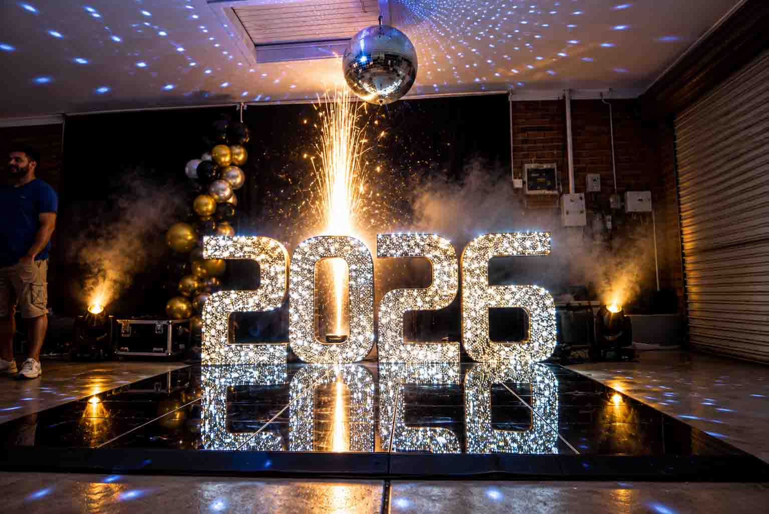 Behind the scenes event installation with LED dance floor